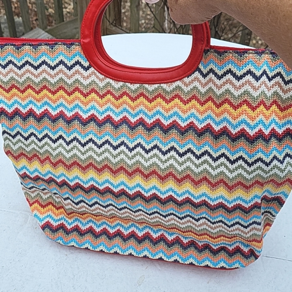 Ladies Multicolored Handbags, Zigzag Pattern, 1 L… - image 2